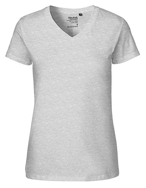 Neutral Neutral® Damen T-Shirt Bio Baumwolle V-Neck, Sports grey, – Produktbild 1 von 4