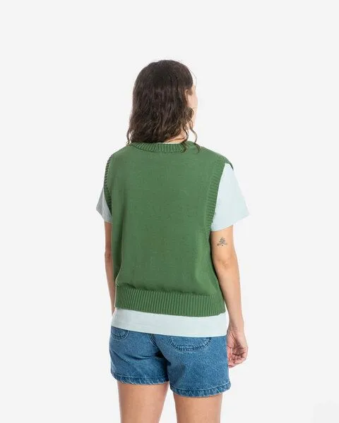 MATONA Matona Weste | Boxy Knit Vest | aus Bio-Baumwolle | GOTS-zertifiziert, Fir, – Produktbild 2 von 4