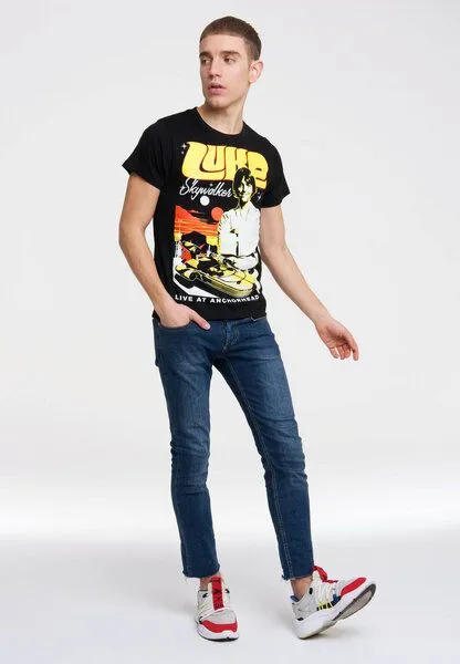 LOGOSH!RT LOGOSH!RT Star Wars - Luke Skywalker - T-Shirt - 100% Organic Cotton, Schwarz, – Produktbild 2 von 4