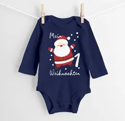 MoonWorks Body Baby Body langarm Mein erstes Weihnachten Santa Aufdruck XMAS Outfit – Produktbild 1 von 1