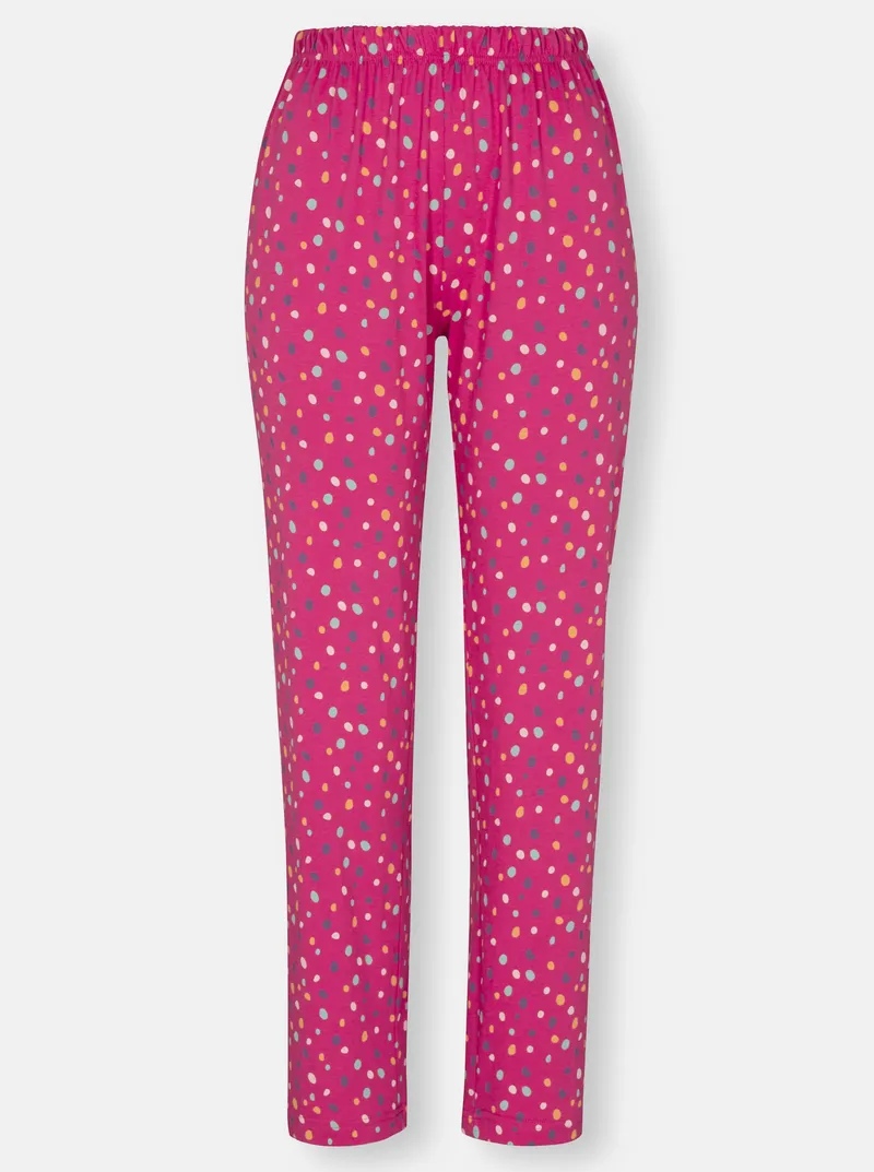 wäschepur Schlafanzug-Hose fuchsia-bedruckt, Fuchsia-bedruckt, – Produktbild 2 von 3