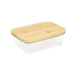 elasto elasto Glasbehälter mit Deckel aus Bambus - Glasbox ist mikrowellengeeignet – Produktbild 4 von 4