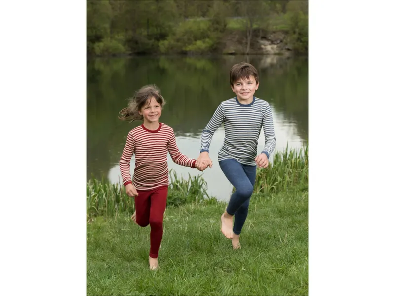 Engel natur Engel Natur Kinder Leggings Bio-Merinowolle melange-rot Gr.104, Rot, – Produktbild 2 von 2