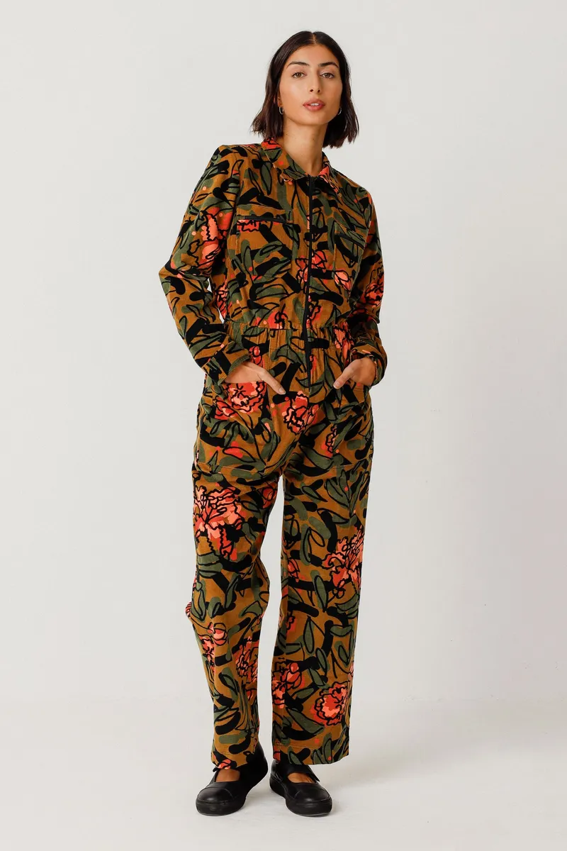 SKFK SKFK Damen vegan Jumpsuit Argi Mehrfarbig, Hellbraun, – Produktbild 1 von 2