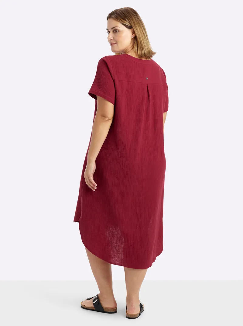 sheego Baumwollkleid, Kirsche, – Produktbild 1 von 2