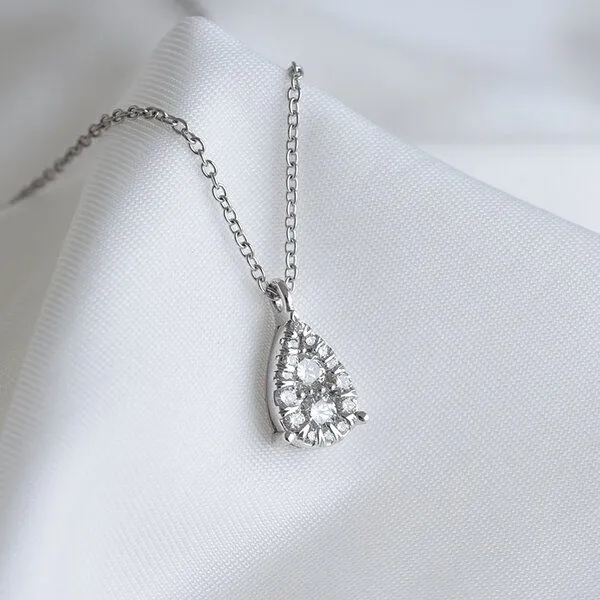 Eppi Eppi Anhänger in Form eines Diamantentropfens Birdie, Weiß, – Produktbild 2 von 4