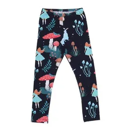 Walkiddy Kinder Leggings GOTS-zertifiziert aus Bio-Baumwolle, elastisch, dunkel mit buntem Print – Walkiddy, weicher Komfortbund, alltagstauglich – Produktbild 1 von 1