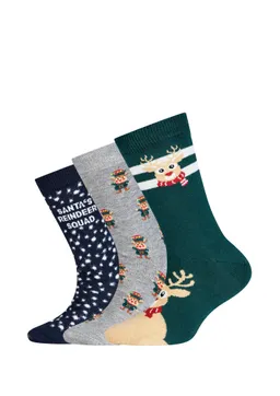 s.Oliver 3er-Pack Socken mit weihnachtlichem Motivprint – Produktbild 1 von 1