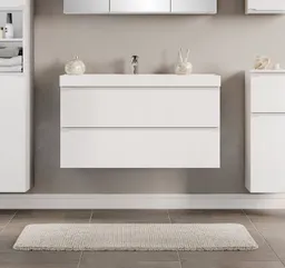 welltime Waschtisch CABO, Waschtisch, matt weiß, griffloses Design – Produktbild 1 von 1