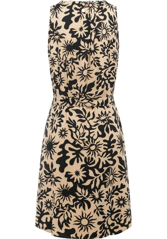 ragwear ragwear Strandkleid Isalie Print Leichtes Sommerkleid mit Rüschenkragen, Braun, – Produktbild 3 von 3