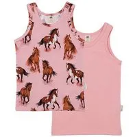 Walkiddy Unterhemd Rosa Pferde-Print Allover Bio-Baumwolle GOTS – Walkiddy – Produktbild 1 von 1