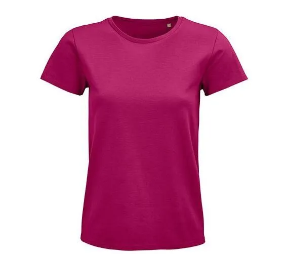 Sol's Sol's Damen T-Shirt Kurzarm Rundhals in 20 verschiedenen Farben aus Bio - Baumwolle, Fuchsia, – Produktbild 1 von 3