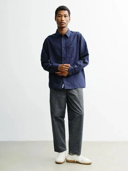 Rotholz Rotholz Hemd - Flannel Casual Shirt - aus Biobaumwolle, Dark blue (blau), – Produktbild 4 von 4