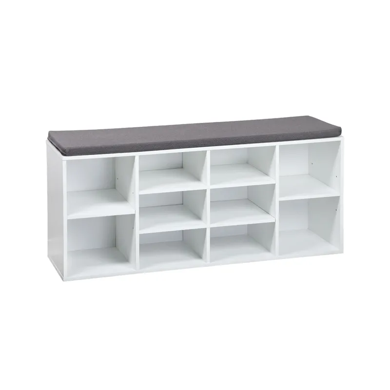 Kesper Schuhschrank mit Sitzkissen, Weiss, – Produktbild 1 von 8