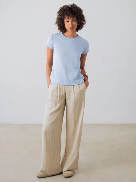 Honest Basics Honest Basics Damen Basic T-Shirt aus Bio- und recycelter Baumwolle, Ice, – Produktbild 3 von 4