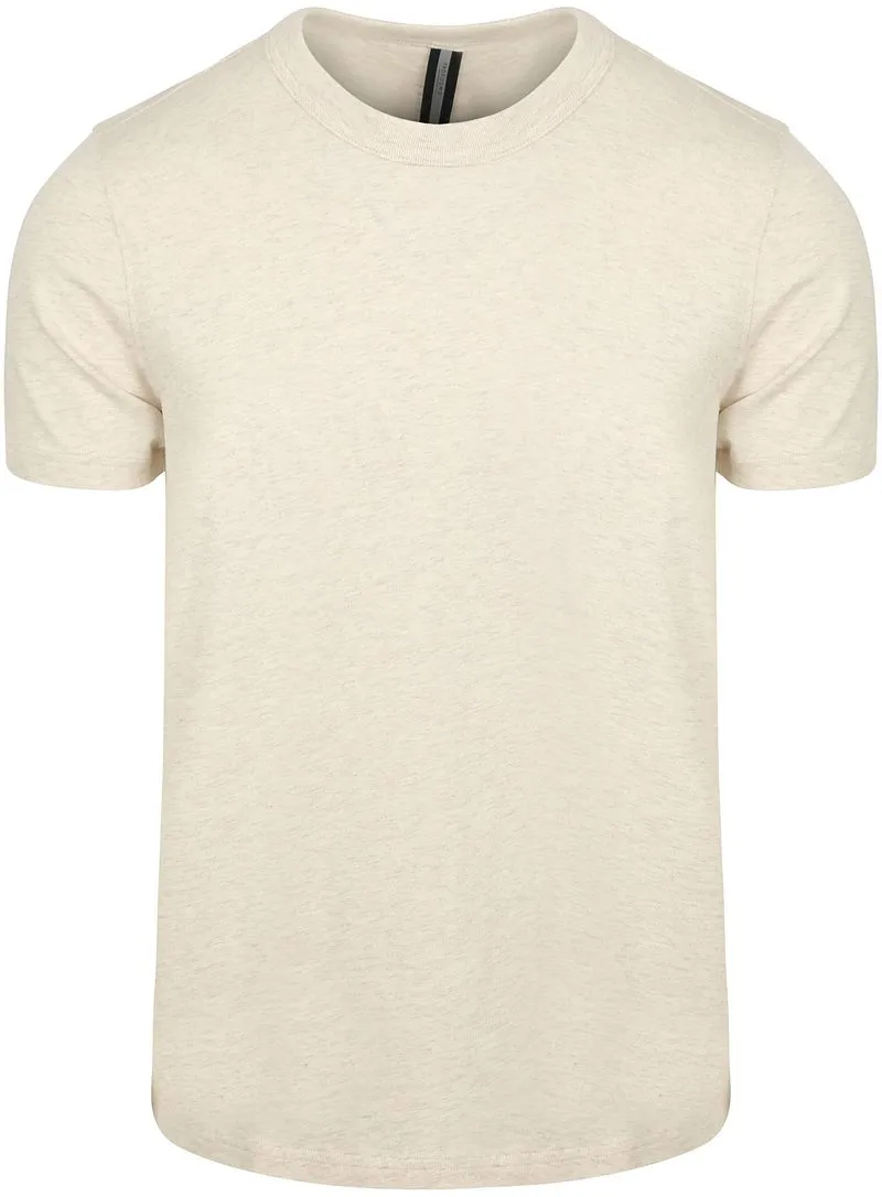 Profuomo Profuomo T-Shirt Ecru Melange - Größe M, Wollweiß, – Produktbild 2 von 4