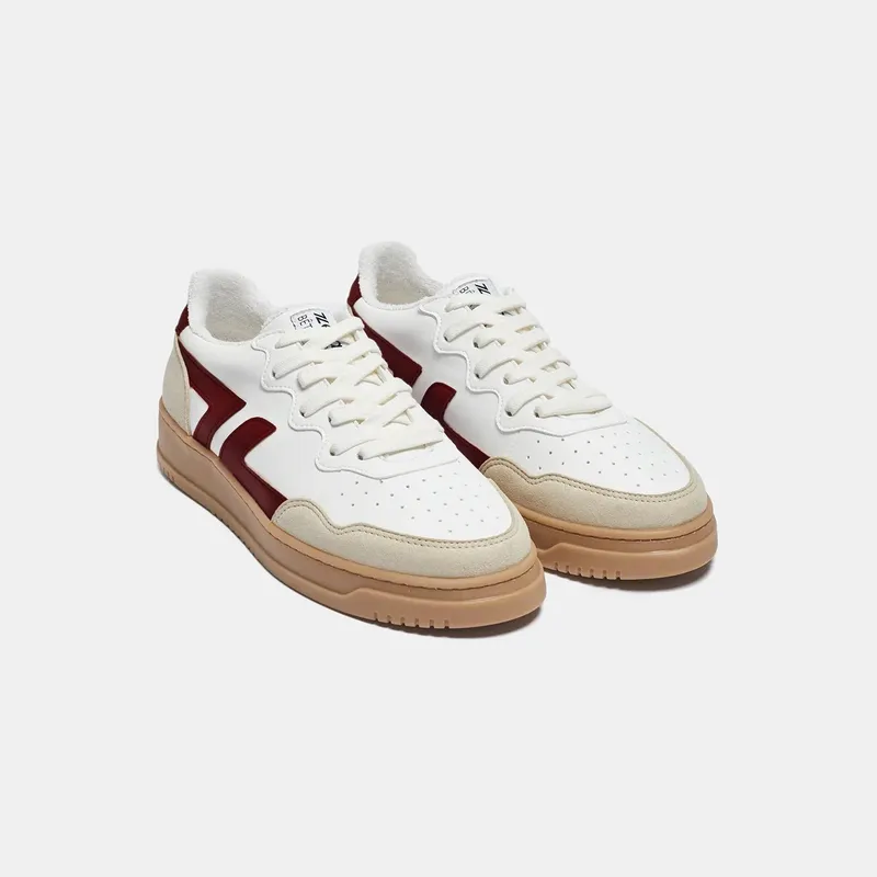 Zèta Zèta Herren vegan Sneaker Bêta B2 Bordeaux, Dunkelrot, – Produktbild 2 von 2