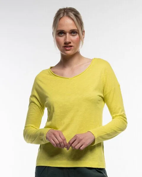 Alma & Lovis Alma & Lovis Legeres Longsleeve aus leichter Bio-Baumwolle / EcoVero | Flamé Loose, Lemon (gelb), – Produktbild 1 von 4
