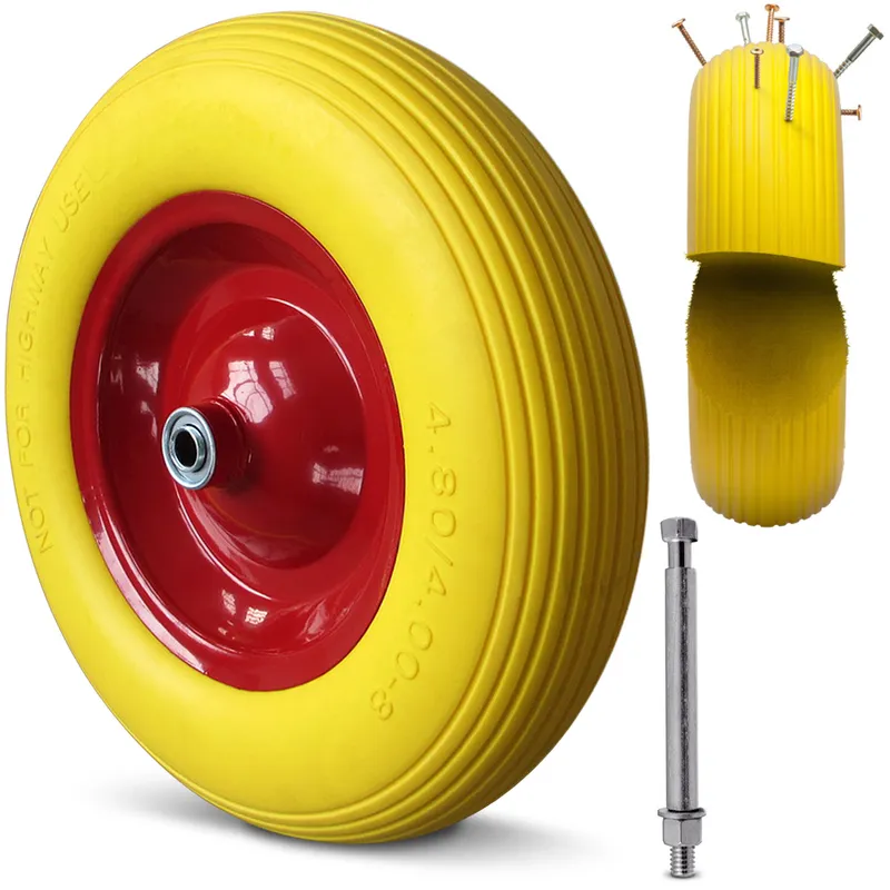 Casaria® Casaria Deuba Schubkarrenrad PU-Schaum inkl. Achse – Produktbild 1 von 1