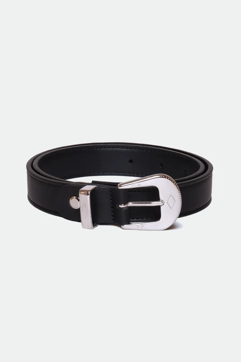 Solari Milano Solari Milano Damen vegan Gürtel Mit Rock Schnalle Schwarz, Schwarz, – Produktbild 2 von 2