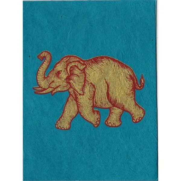 Just Be Just Be Briefkarte Elefant, Türkis, – Produktbild 1 von 3