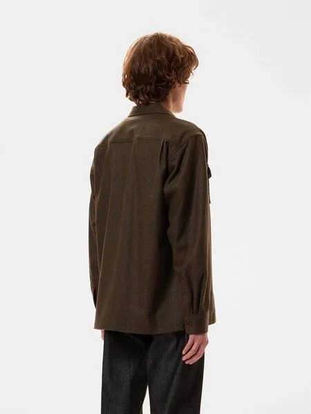 Nudie Jeans Nudie Jeans Vincent Melange Board Shirt - Green – Produktbild 2 von 4