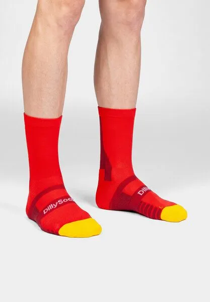 DillySocks DillySocks Sportsocken „Active Performance“, Rot,gelb, – Produktbild 2 von 4