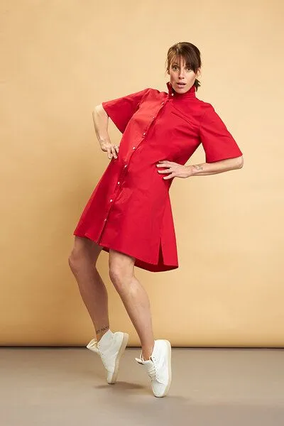 Skrabak Skrabak Damen Kleid aus Bio-Baumwolle "Felix" rot – Produktbild 1 von 3