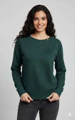 ragwear ragwear Sweatshirt JOHANKA MULTIDOTS O aus Baumwolle und Polyester, normale Passform, mit Rundhalsausschnitt – Produktbild 1 von 1