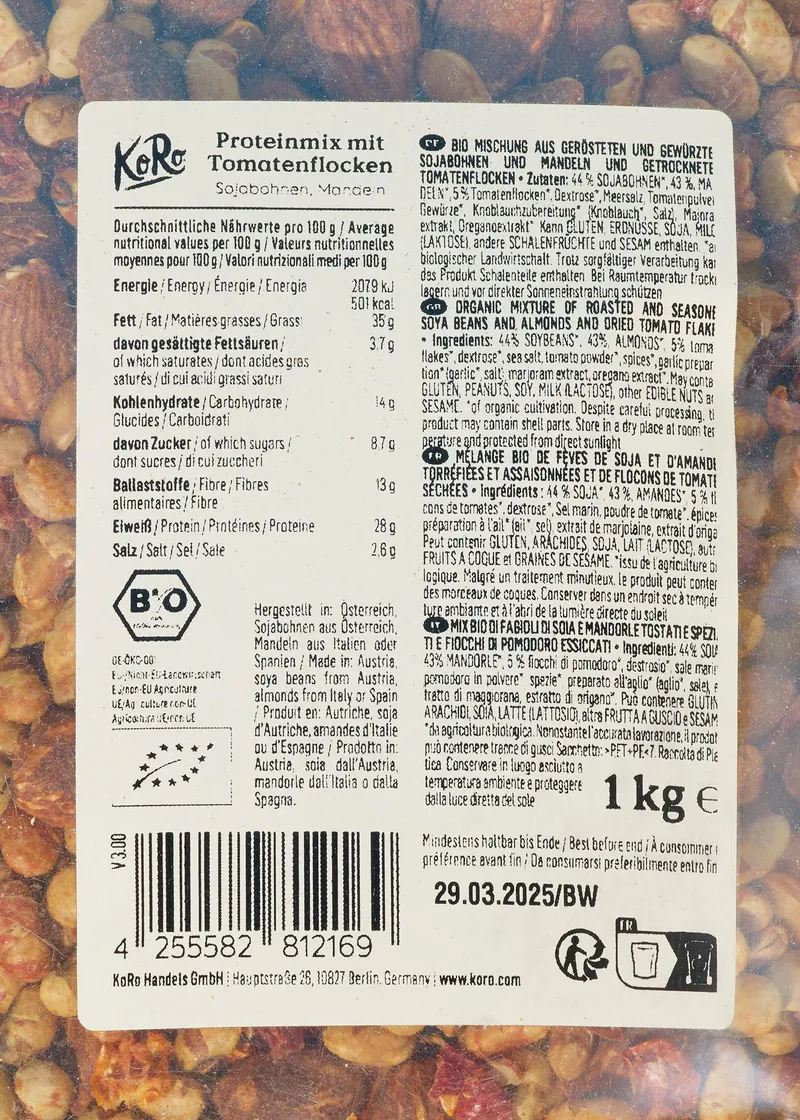 KoRo KoRo Bio Proteinmix mit Tomatenflocken 1 kg – Produktbild 4 von 4