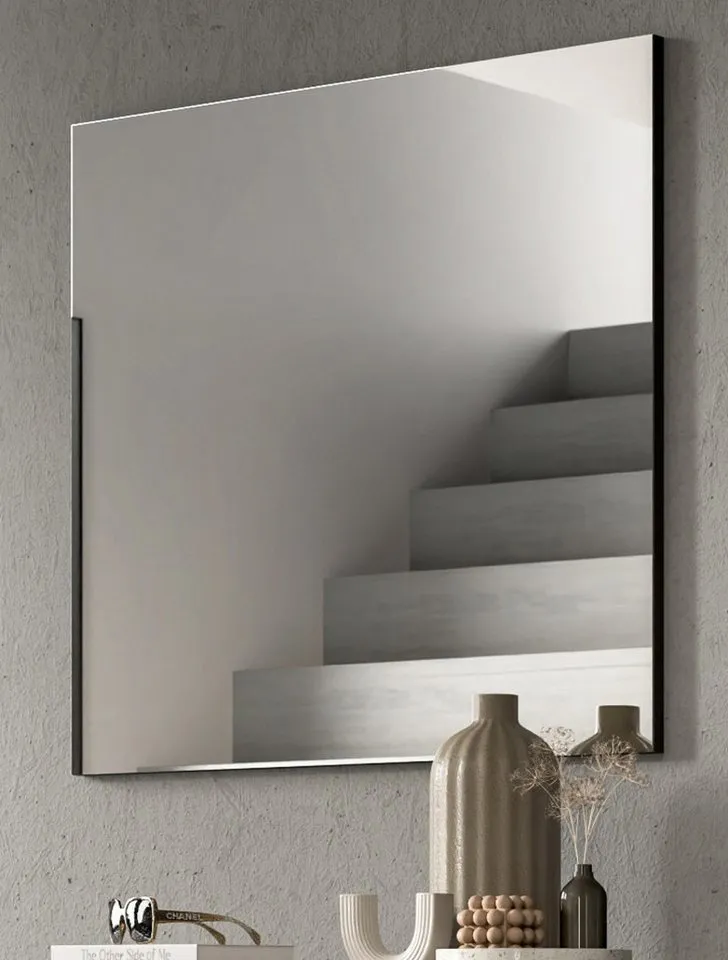 Inn.Furn Garderobenspiegel Cooper (Wandspiegel in Basalt Grau, 80 x 73 cm), Rahmenlos – Produktbild 2 von 5