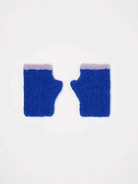 LANIUS LANIUS Pulswärmer aus Alpakawolle, Electric blue/lilac, – Produktbild 2 von 4