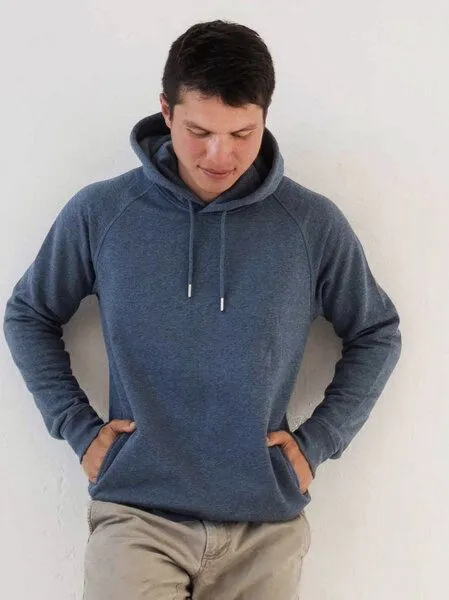 Kultgut Kultgut Flauschig, weicher Kapuzenpullover mit seitlichen Einschubtaschen, Denimblue, – Produktbild 1 von 4