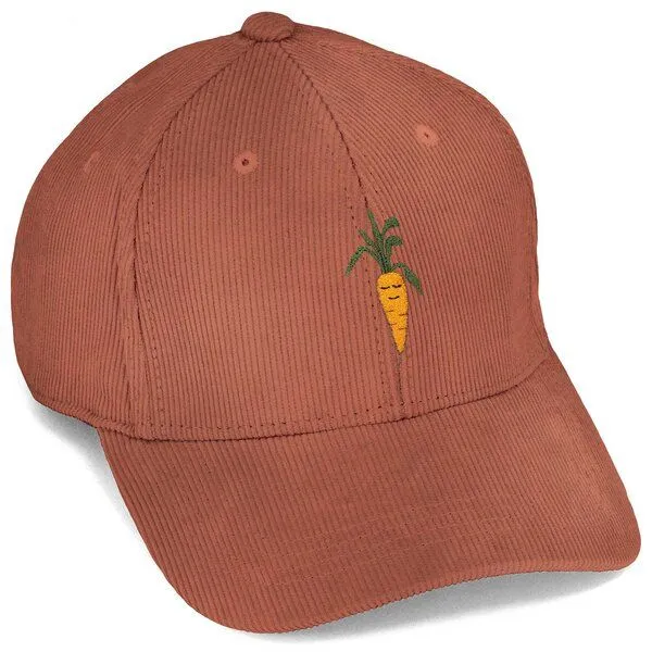 LIGARTI Bestickte Cord Cap – Karotte – LIGARTI Tiermanufaktur, Terracotta, – Produktbild 1 von 4