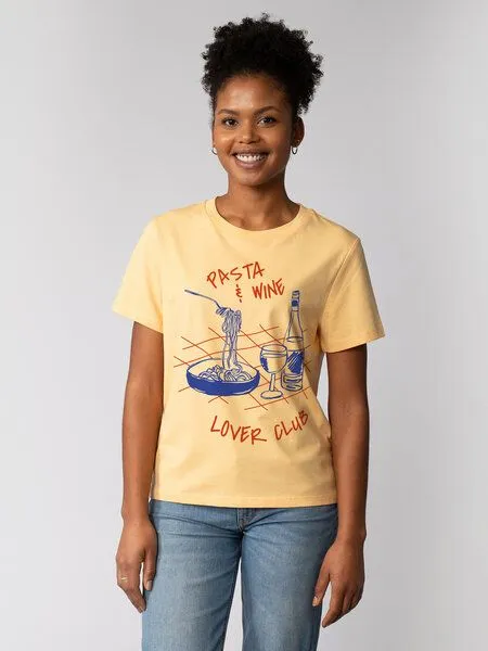 watapparel watapparel T-Shirt Frauen Pasta lover club, Nispero, – Produktbild 1 von 4