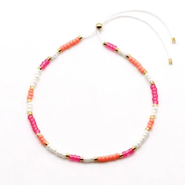 juni juni Armband-Set "Karibik" - drei Armbänder in pink und apricot – Produktbild 4 von 4