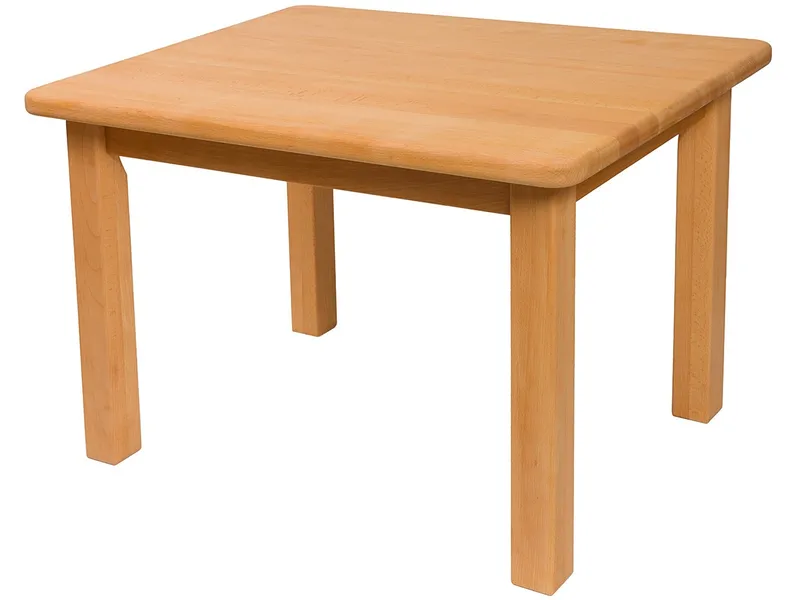 Caritas Werkstätten Caritas Werkstätten Kindertisch Buche massiv geölt Maße (H/B/L) 53x60x80 cm, Natur, – Produktbild 1 von 1