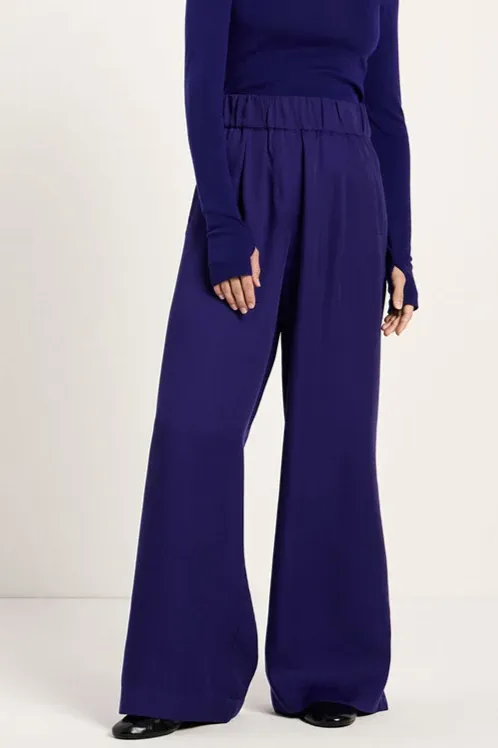 LANIUS Lanius Damen vegan Hose Mit Weitem Bein Violett, Violett, – Produktbild 2 von 2