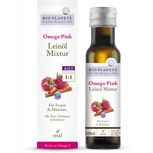 Bio Planète Omega Pink Leinölmixtur bio (100ml) – Produktbild 1 von 1