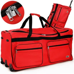 Casaria® Casaria Deuba XXL Reisetasche + Trolleyfunktion Rot – Produktbild 1 von 1