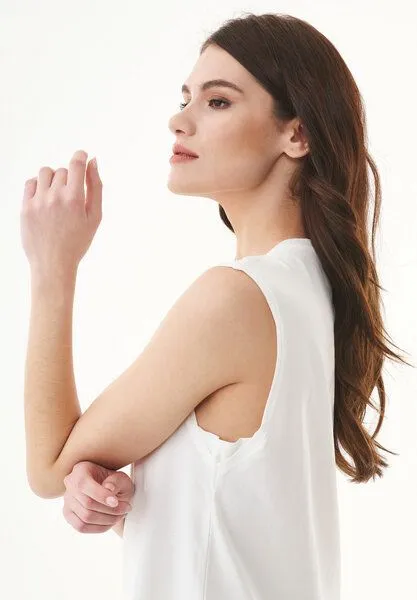 ORGANICATION ORGANICATION Top aus Bio-Baumwolle, Weiß(off white), – Produktbild 4 von 4