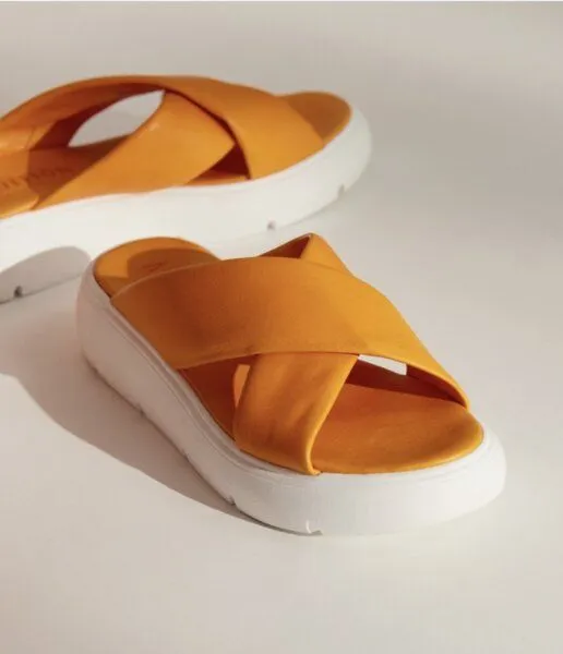 Addition Sustainable Apparel Addition Sustainable Apparel Cross Sandals aus Bio-Leder, Orange, – Produktbild 2 von 2