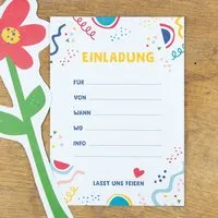 Bow & Hummingbird Bow & Hummingbird Postkarte "Einladung" aus Recyclingpapier – Produktbild 1 von 1