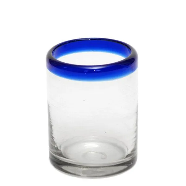 GLOBO Fair Trade GLOBO Fair Trade Kleines Trinkglas JUGO, aus Recyclingglas, mundgeblasen, Blau, – Produktbild 1 von 3