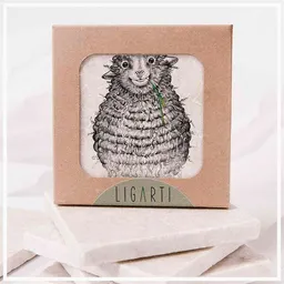 LIGARTI Fliesenuntersetzer »Wollfried« von LIGARTI | Design Untersetzer | Natursteinfliese – Produktbild 1 von 1