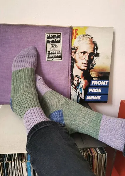 Fräulein Prusselise Fräulein Prusselise Wollfgang Socke grün bunt colourblock – Produktbild 3 von 3