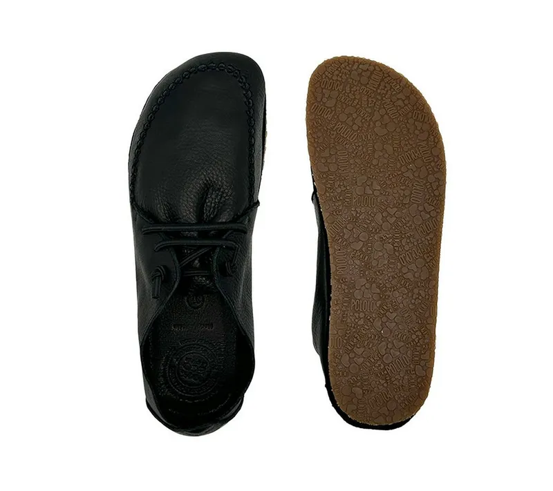 Pololo Pololo Barfuß Slipper Manolo, Barfußschuh aus IVN zertifiziertem und pflanzlich gegerbtem Naturleder, Schwarz, – Produktbild 2 von 5