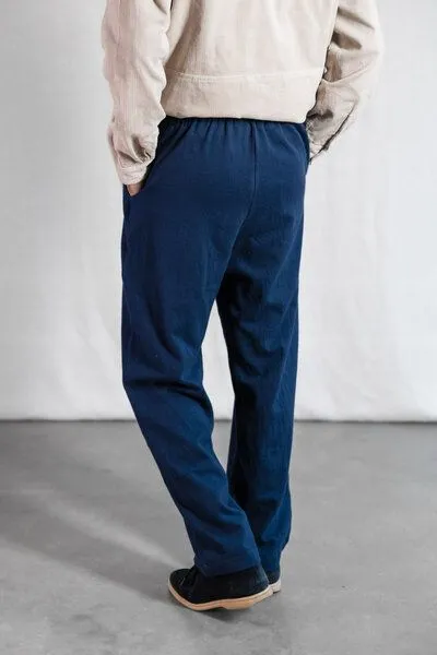 Jyoti - Fair Works Jyoti - Fair Works Bio-Baumwollflanell Hose Jhan, Grau-blau, – Produktbild 3 von 4