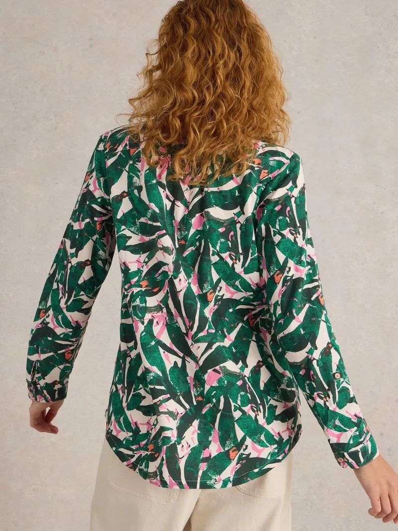 White Stuff Bluse Sophie aus Bio-Baumwolle - 36, Grün print, – Produktbild 4 von 4