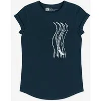 ilovemixtapes ilovemixtapes Wellenwall Damen T-Shirt – Bio-Baumwolle – Stone Washed Blue – Produktbild 1 von 1